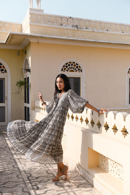 Jasmine Midi Dress ~ Charcoal