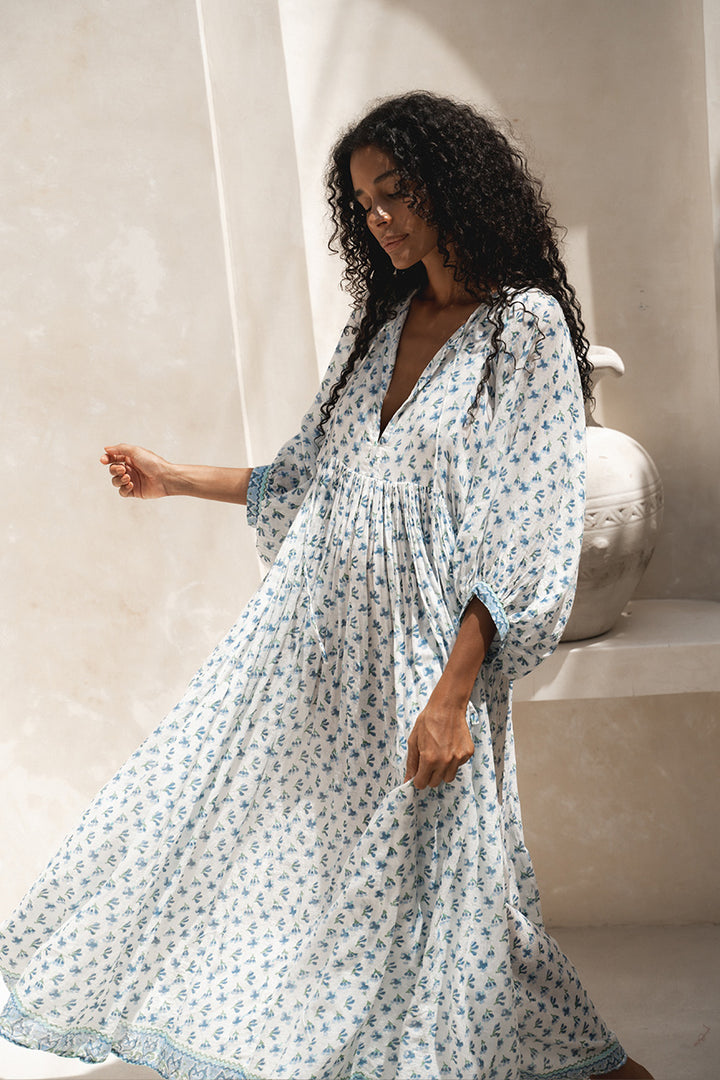 Kyra Maxi Dress ~  Azure
