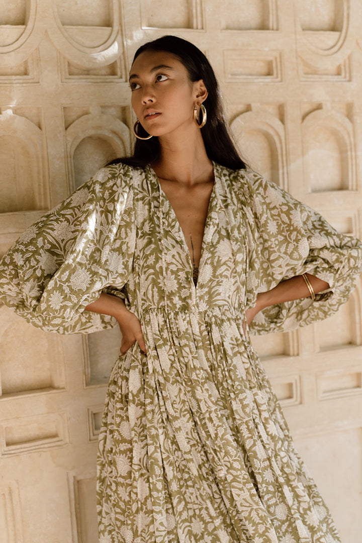 Kyra Midi Dress ~ Olive