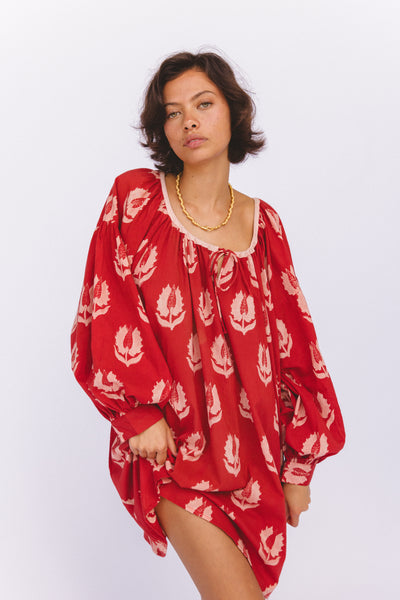 Ria Mini Dress ~ Ruby Red