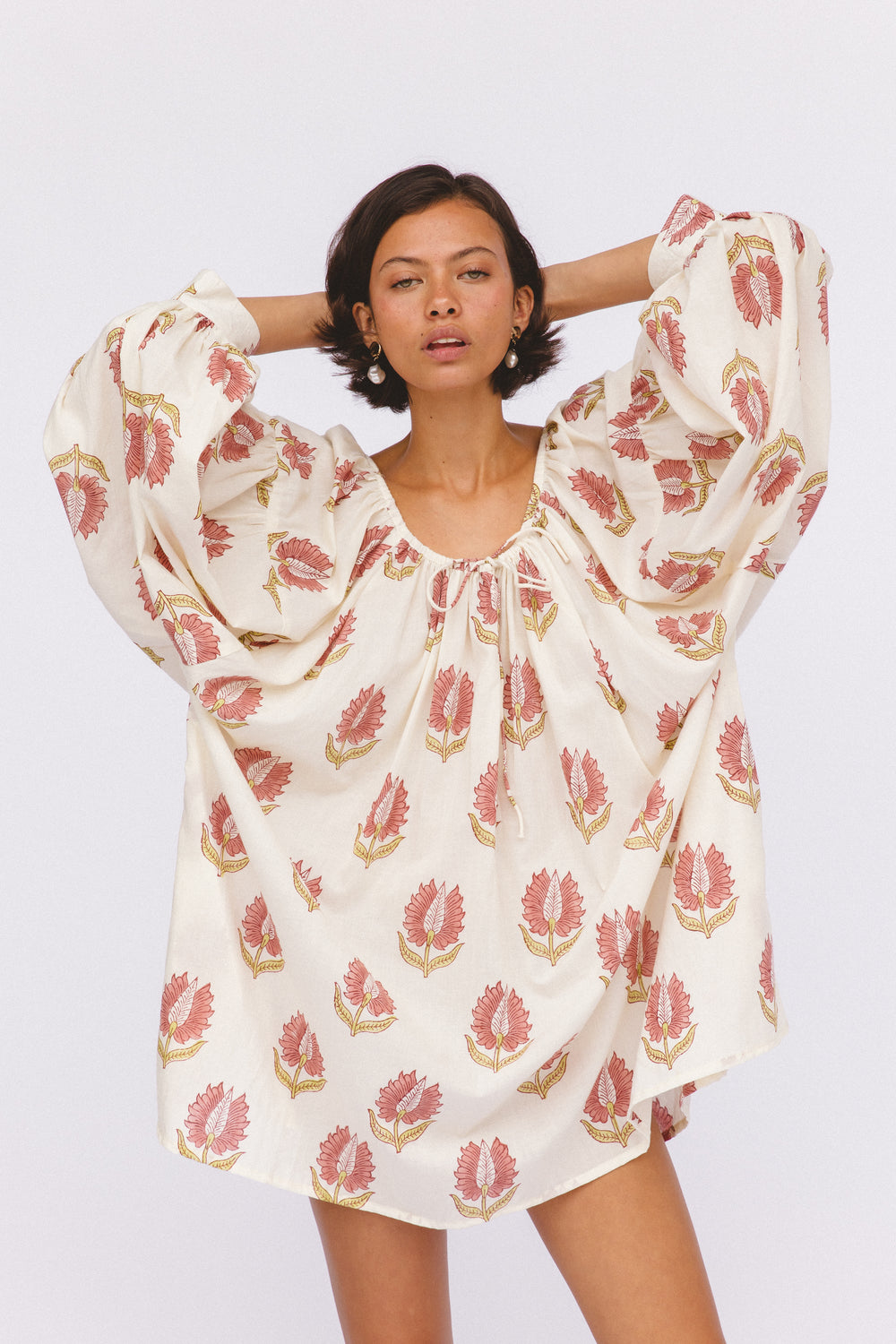 Ria Mini Dress ~ Strawberry Cream