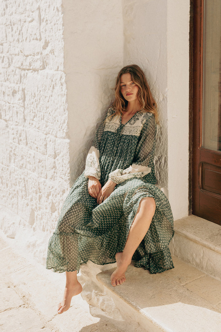 Rooh Maxi Dress ~ Pine