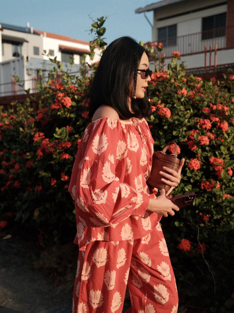 Ria Blouse ~ Ruby Red