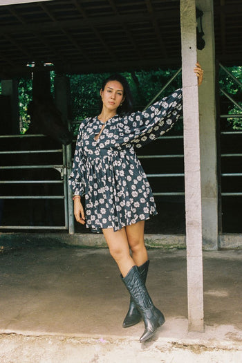 Anika Mini Dress ~ White Cosmos