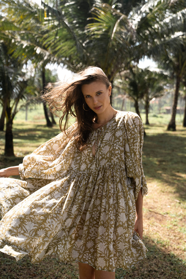 Kyra Mini Dress ~ Olive