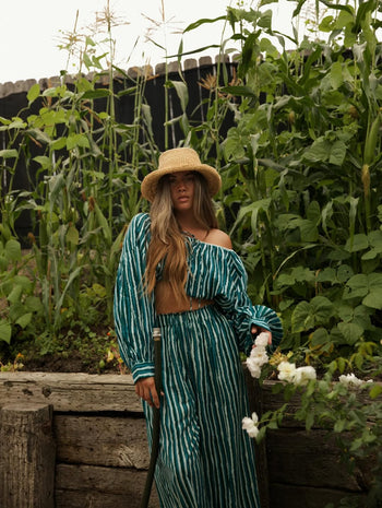 Ria Blouse ~ Cyan Candy