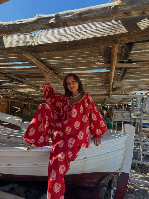 Ria Blouse ~ Ruby Red